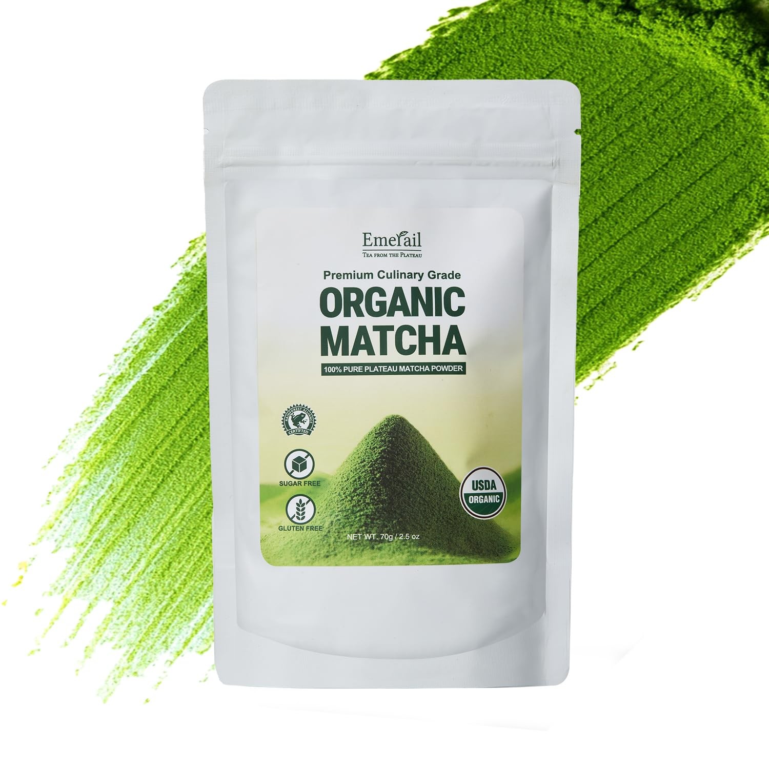 Emerail Organic Matcha Powder, USDA-Certified Pure 2.5 Ounce (Pack of 1) gallery
