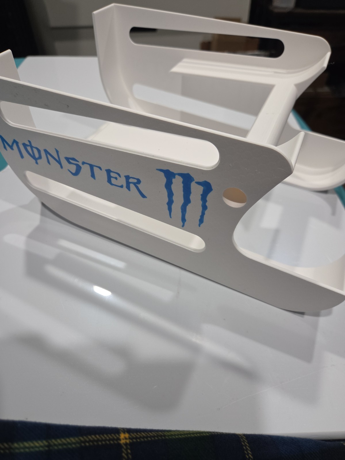 Monster Energy drink in White Blue 6 can 16fl oz dispenser gallery