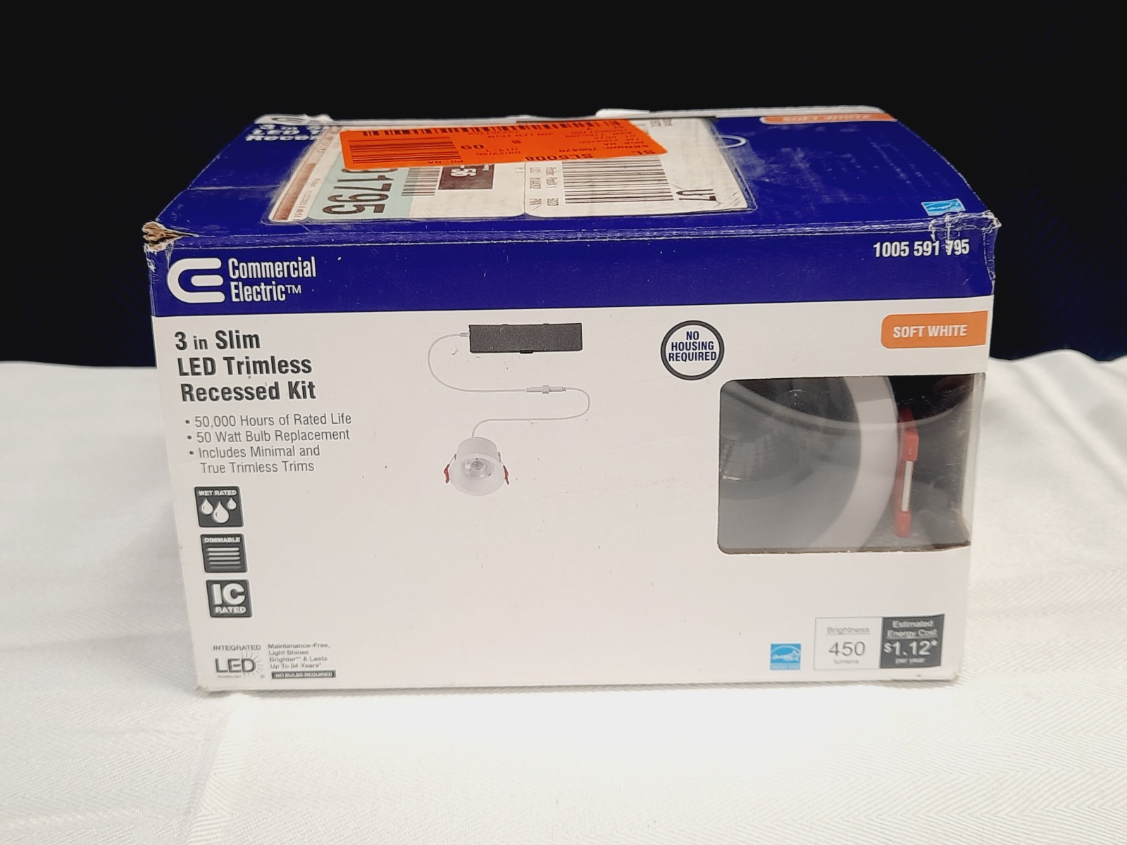 1 Commercial Electric 1005591795 3" Slim Trimless Recessed LED Light Kit gallery