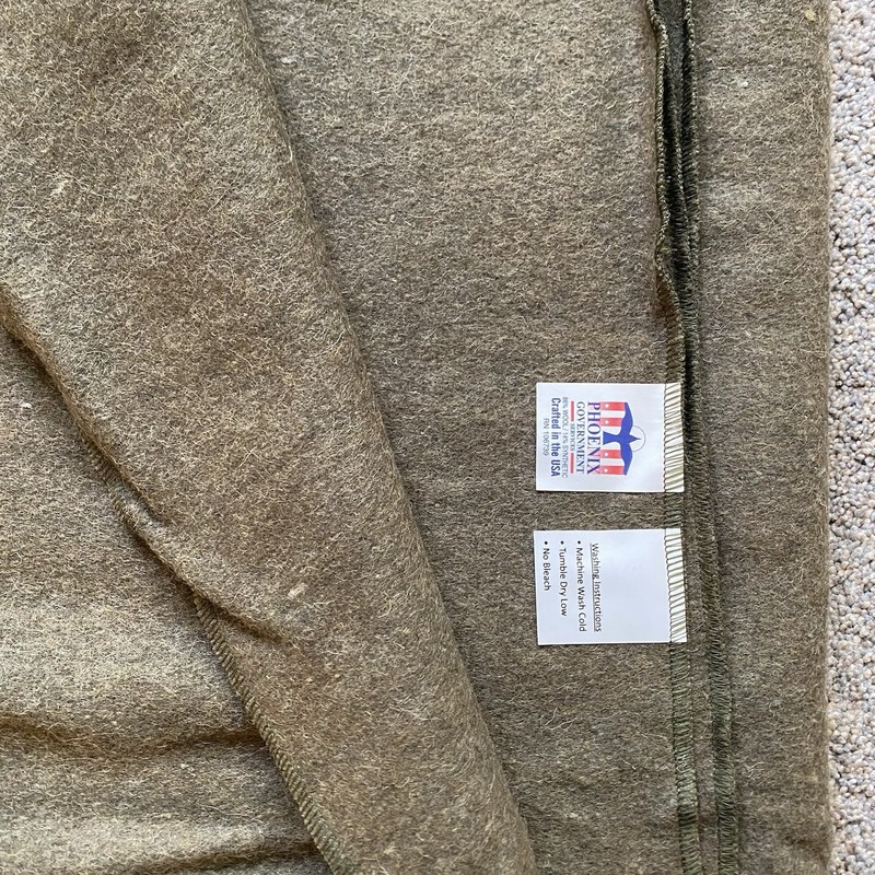 Army Wool Blanket Phoenix Government Made USA 66x90" NEW gallery