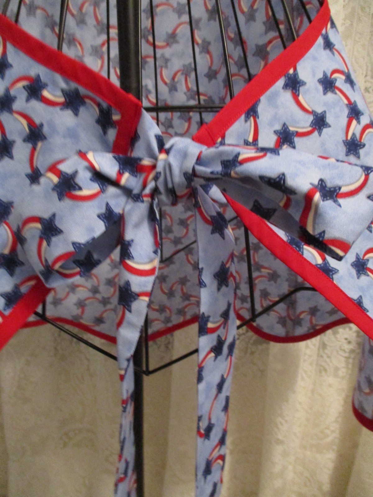 PATRIOTIC STARS HANDMADE PLUS SIZE BIB APRON gallery