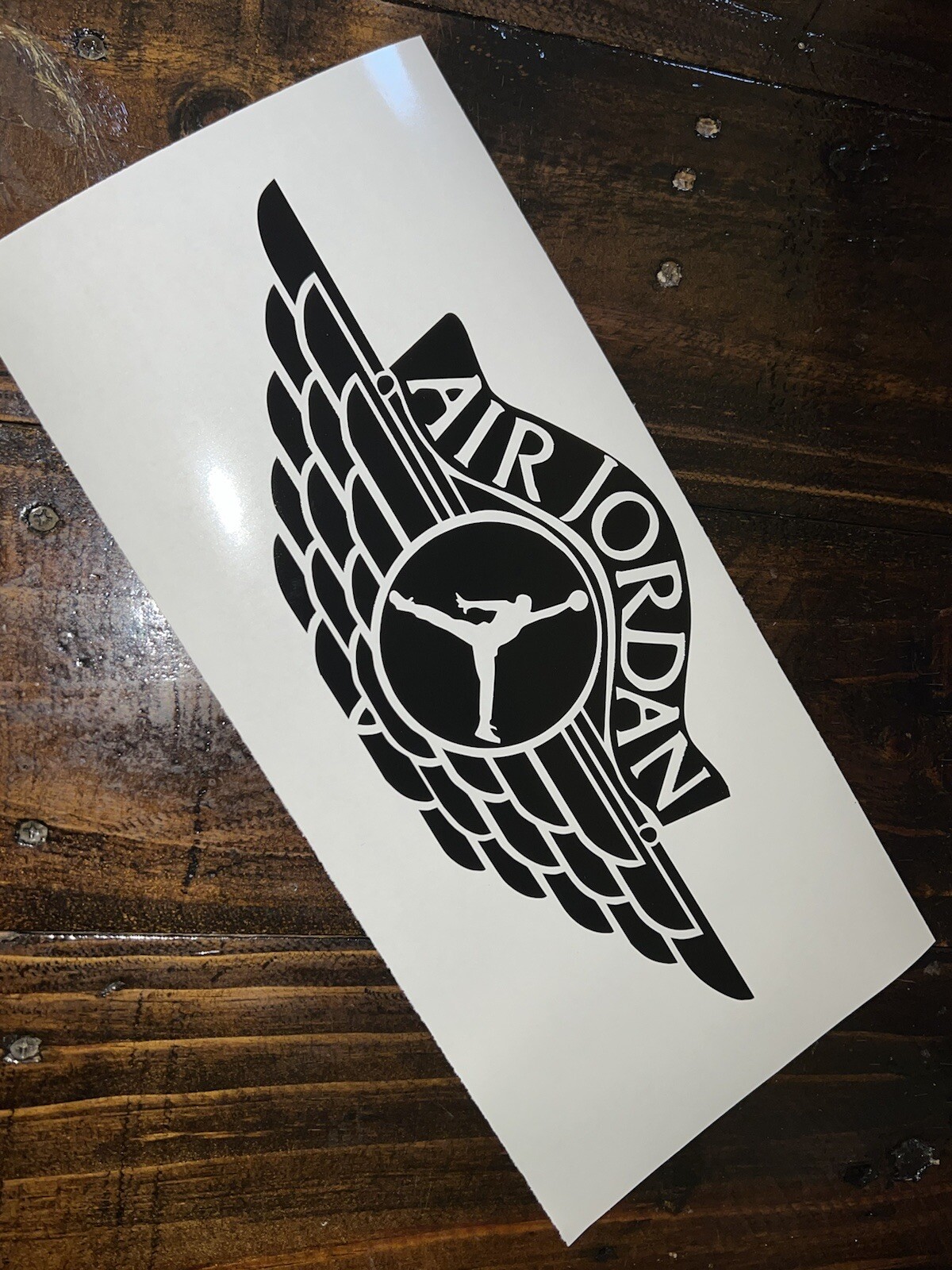 Retro Air Jordan Sticker 12” Black Decal JUMPMAN Vinyl Michael Jordan Nike gallery