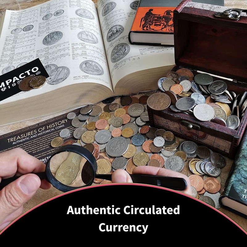 Treasure Chest with Rare Coins - Includes 1Lb Antique Currency and Authenticity gallery