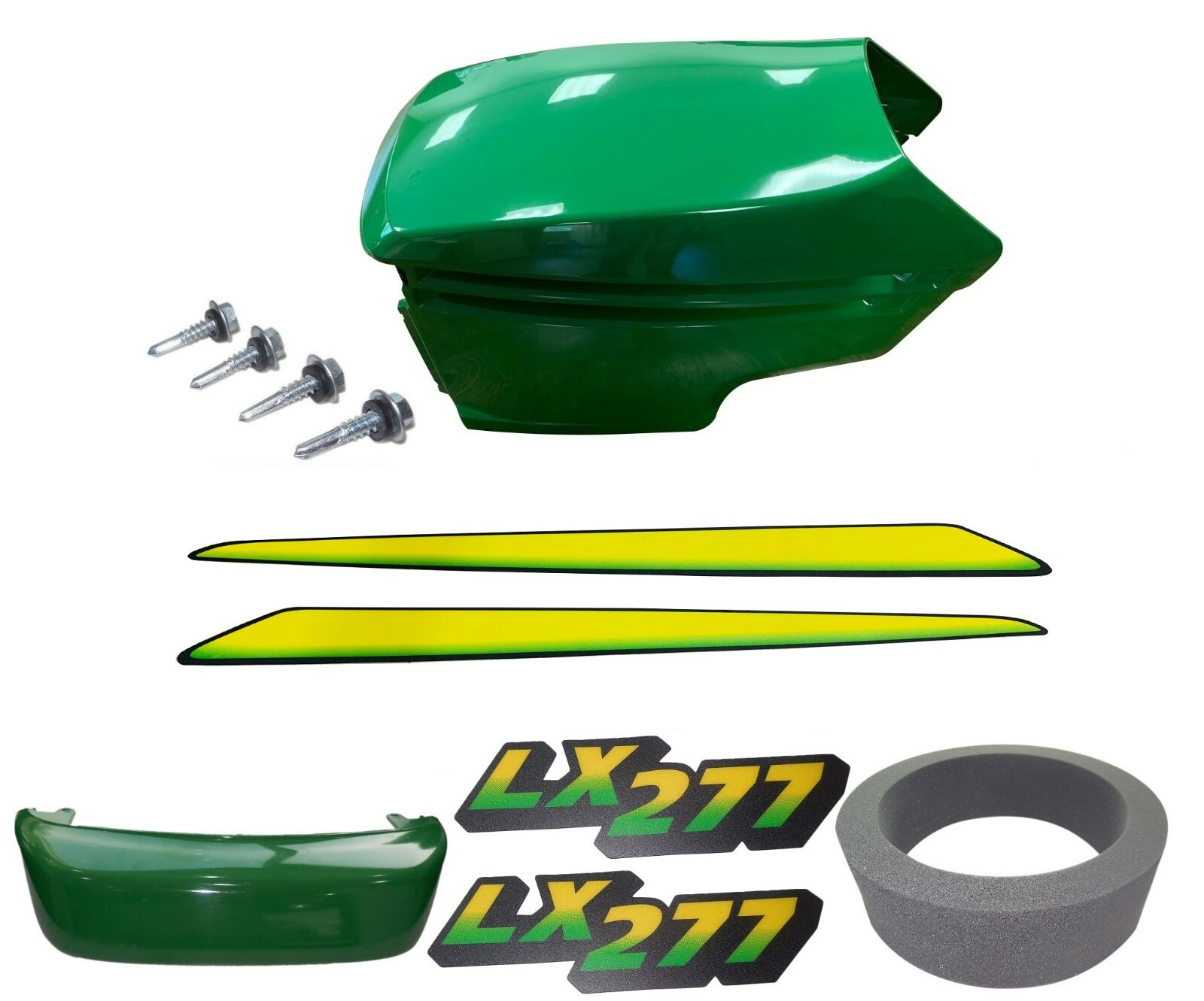New Upper&Lower Hood/Bumper/LH&RH Stickers Fits John Deere LX277 LOW S/N gallery