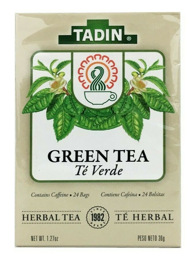 Tadin Green Tea, With Caffeine, Made in USA, 24 Bags. Pack of 6 Exp. 2/2025 gallery