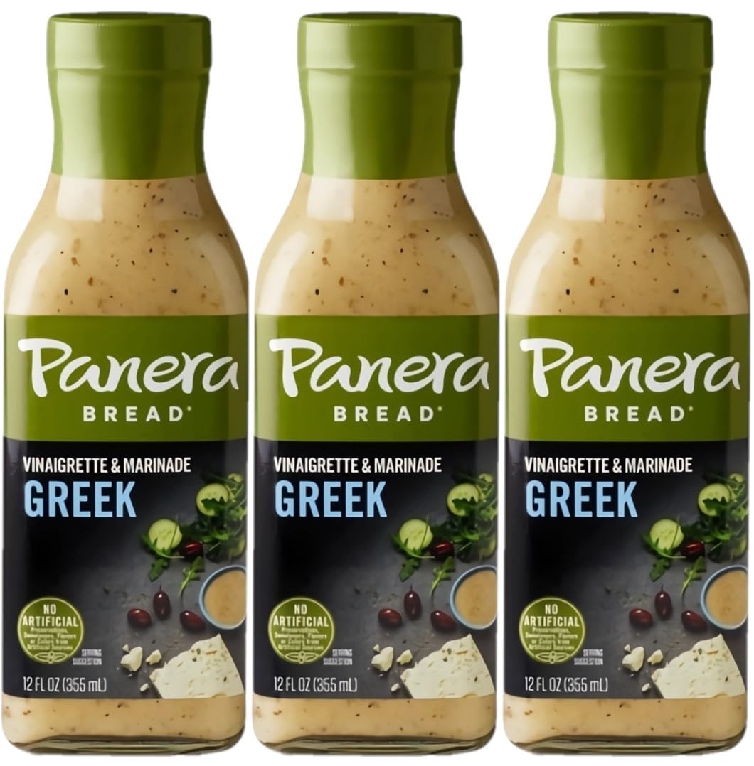 Panera Bread Greek Vinaigrette Dressing & Marinade, 12 Fl Oz Bottle, Pack of 3 gallery