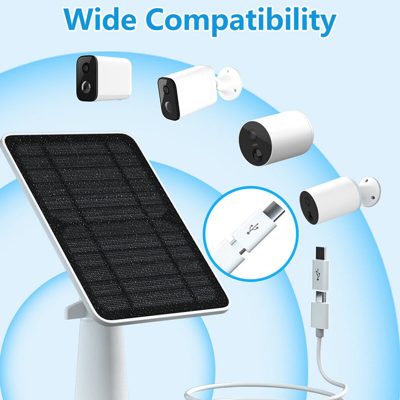 1-4Pcs 5V Solar Panel Charger for Eufy Eufycam Cam E/2C/E/2 Pro Security Camera gallery