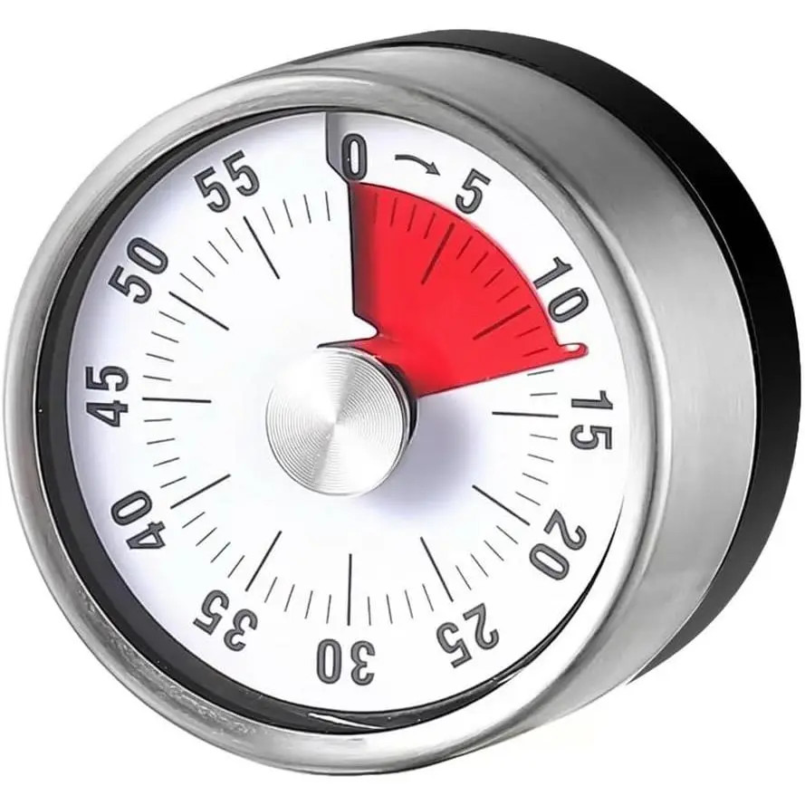 Magnetic Kitchen Timer, 60-Minute Mechanical Visual Countdown Timer, Loud Alarm gallery