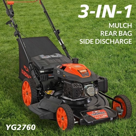 Yard Max 22 in. 201cc SELECT PACE 6 Speed CVT High Wheel RWD 3-in-1 Gas Walk Beh gallery