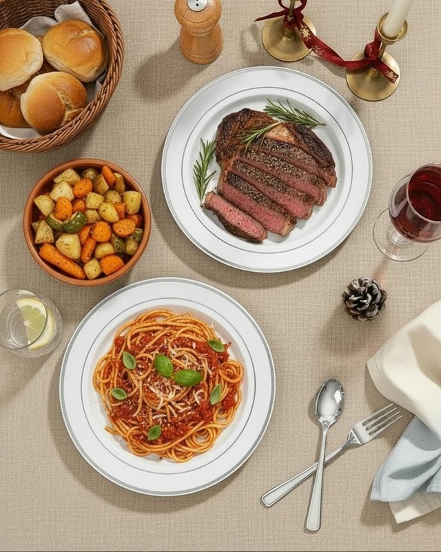 High-Quality Silver Plastic Plates - 10.25inch - 100 Count gallery