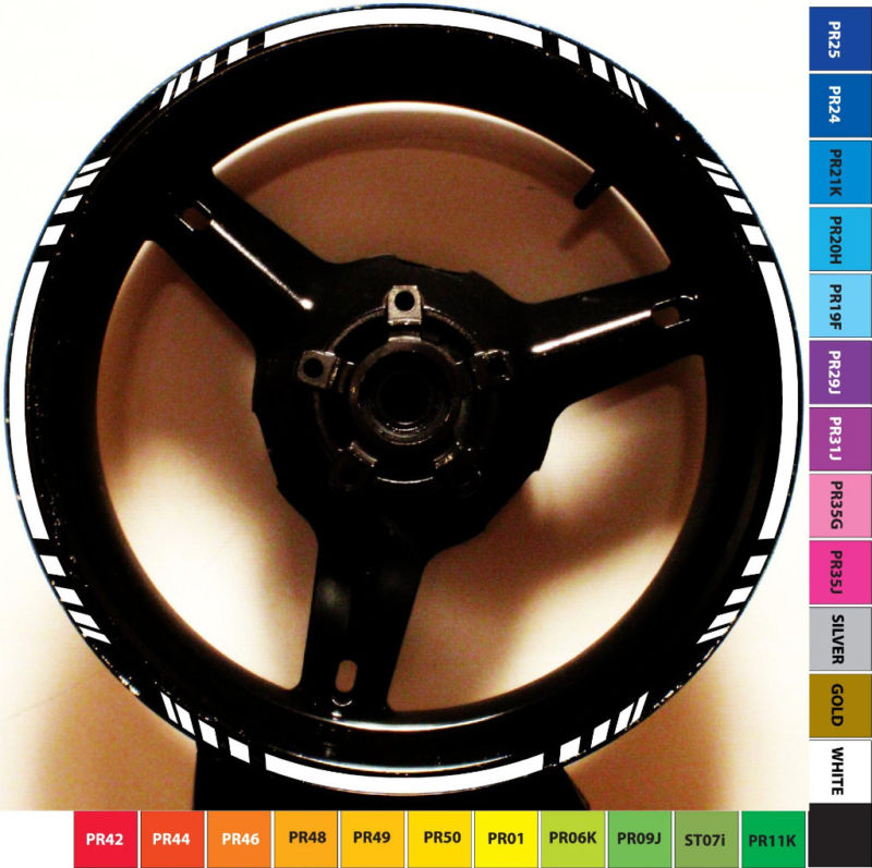 MOTORCYCLE CUSTOM RIM STRIPE WHEEL DECAL TAPE KTM APRILIA DUCATI BMW HYOSUNG gallery