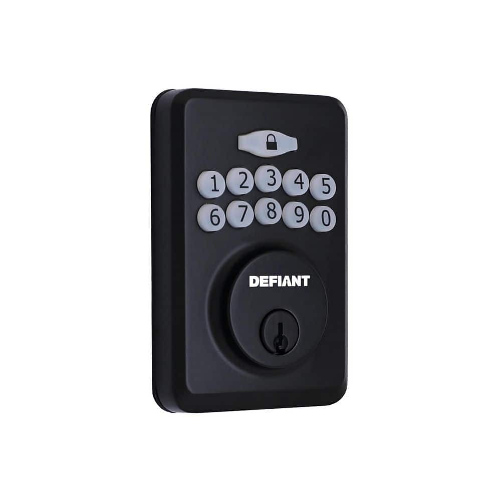 Defiant Radius Matte Black Single Cylinder Electronic Keypad Deadbolt Lock gallery