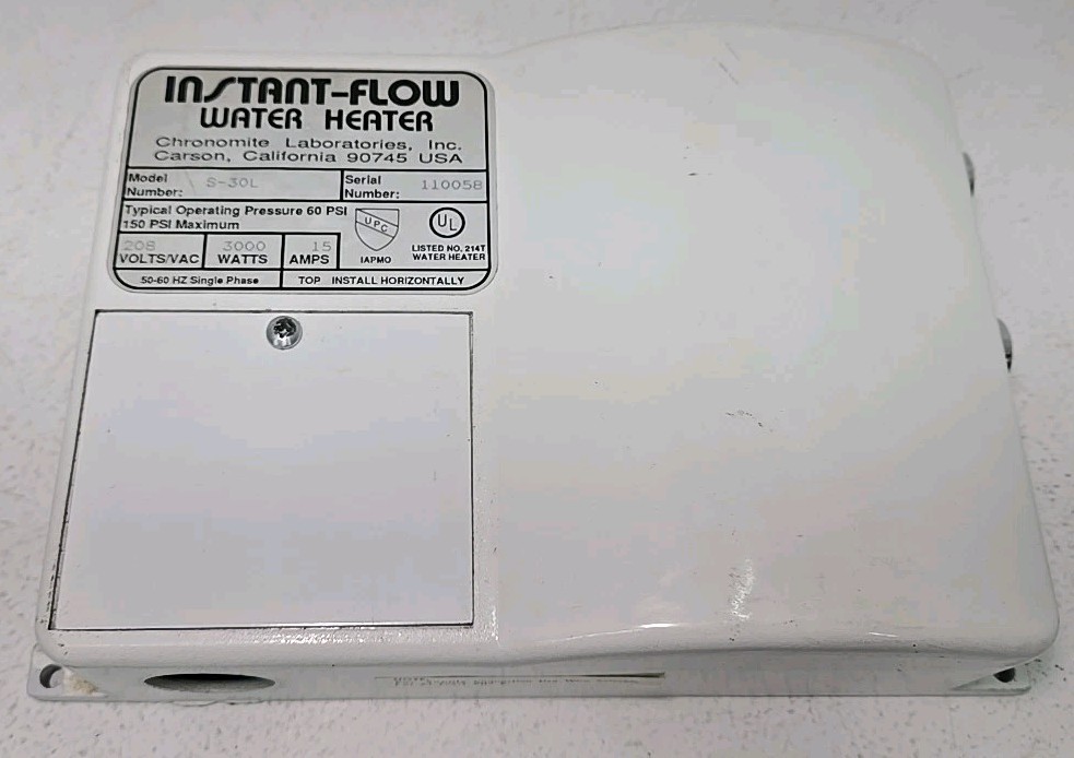 Chronomite S-30L - 208 / Instant-Flow Tankless Water Heater 15 Amps 3000 Watts gallery