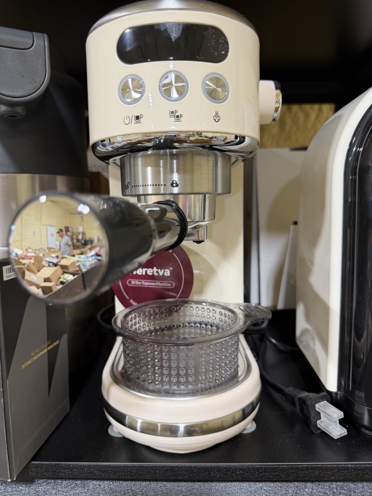 Neretva Espresso Machine 20 Bar, Super Compact Espresso Maker Stainless gallery
