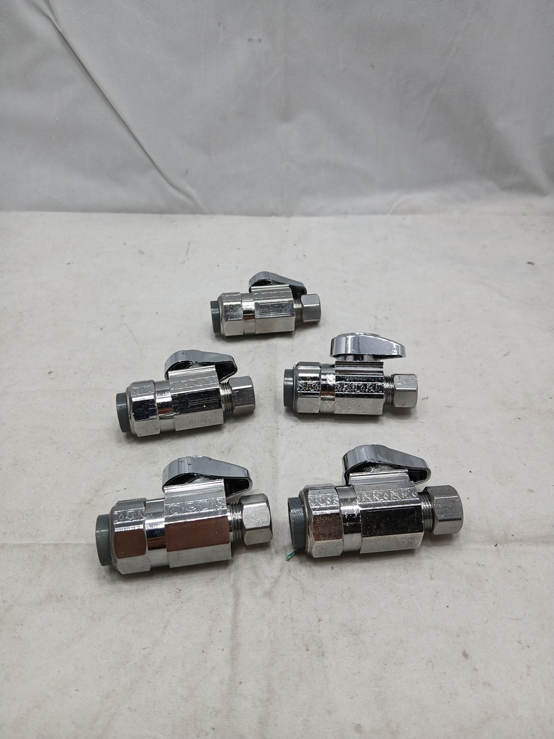 BrassCraft 1/2 in. Nom Push Connect Inlet x 3/8 in. OD Comp Outlet 1/4-Turn 5pc gallery