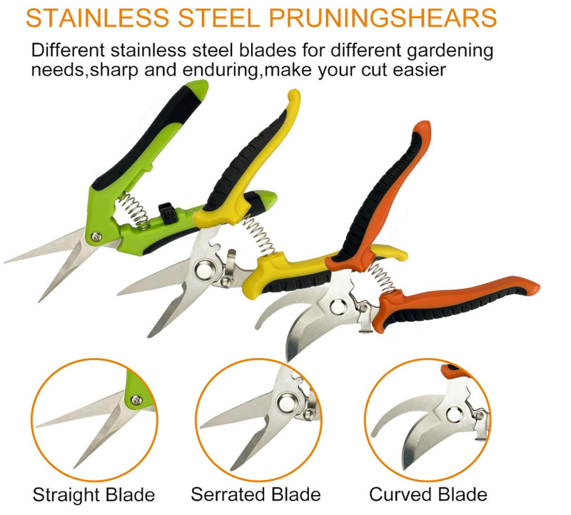 Pruning Shears, 4 Pack Garden Shears with Gardening Gloves, Clippers Handheld, S gallery