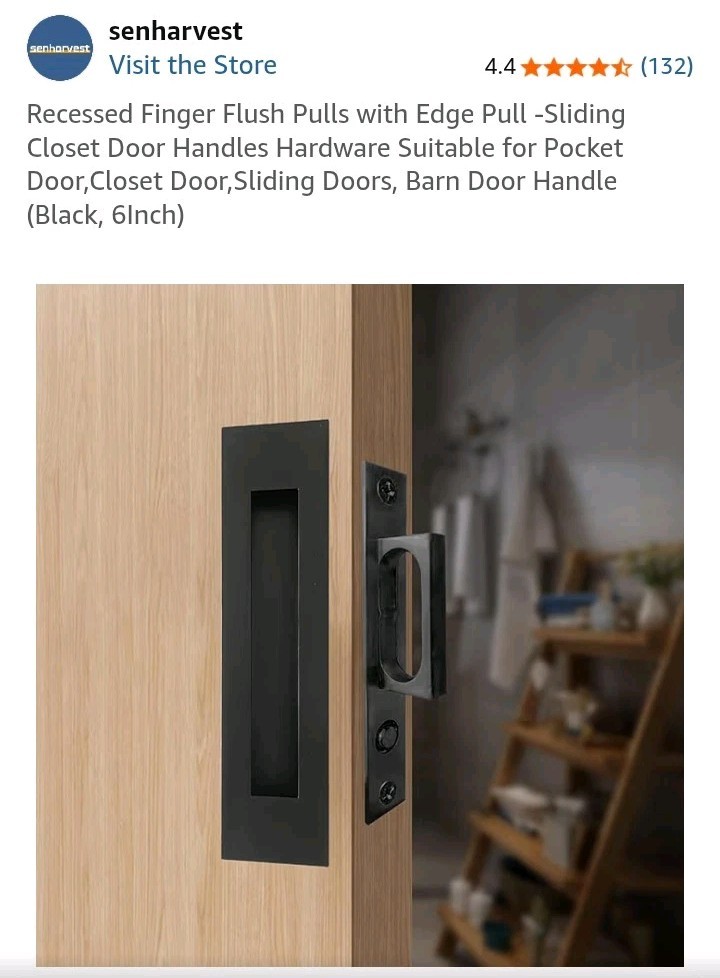 6 Inch Recessed Finger Flush Pulls For Pocket Door Closet Door Sliding Barn Door gallery
