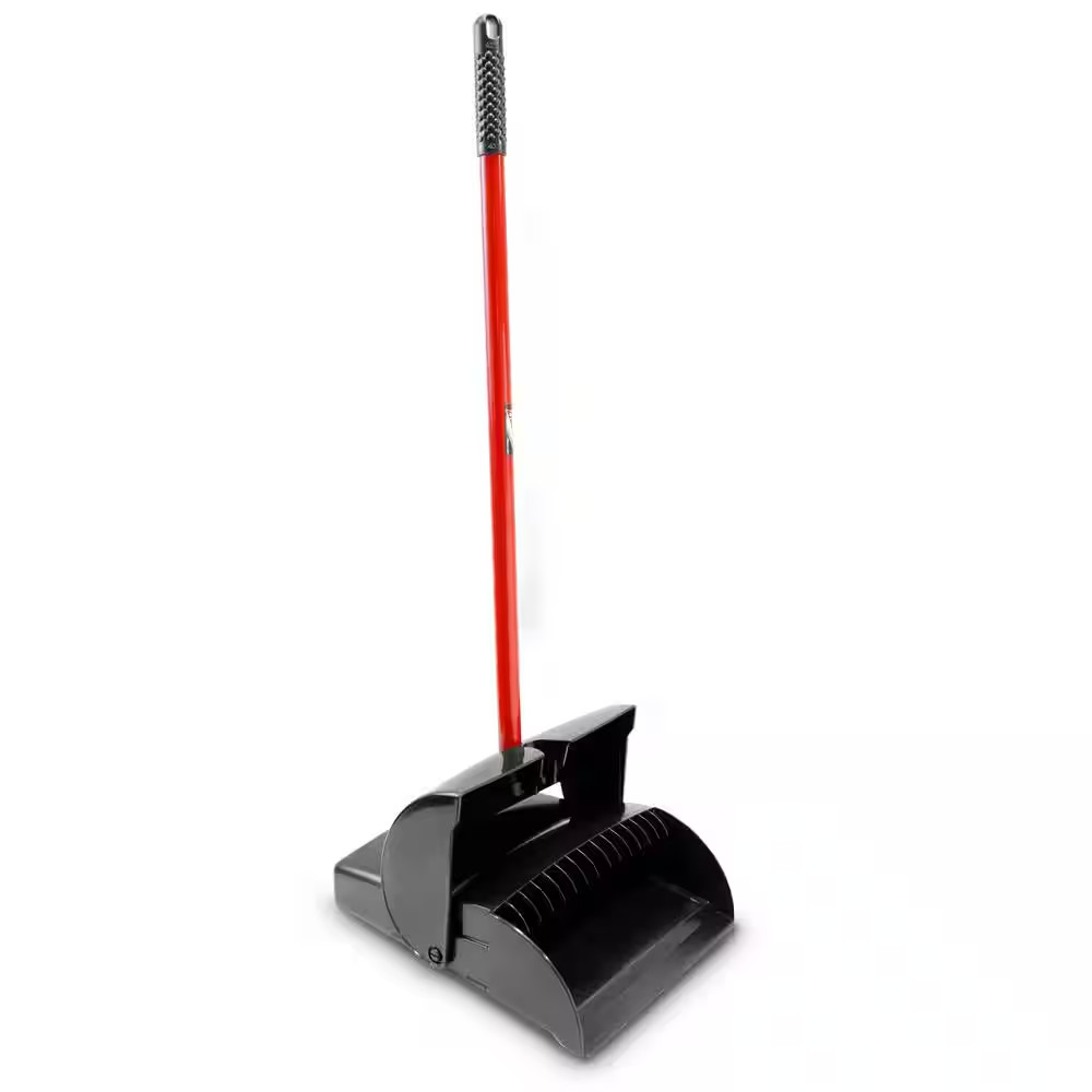 Libman Closed Lid Lobby Heavy Duty Cleaning Dustpan with Long Steel Handle gallery