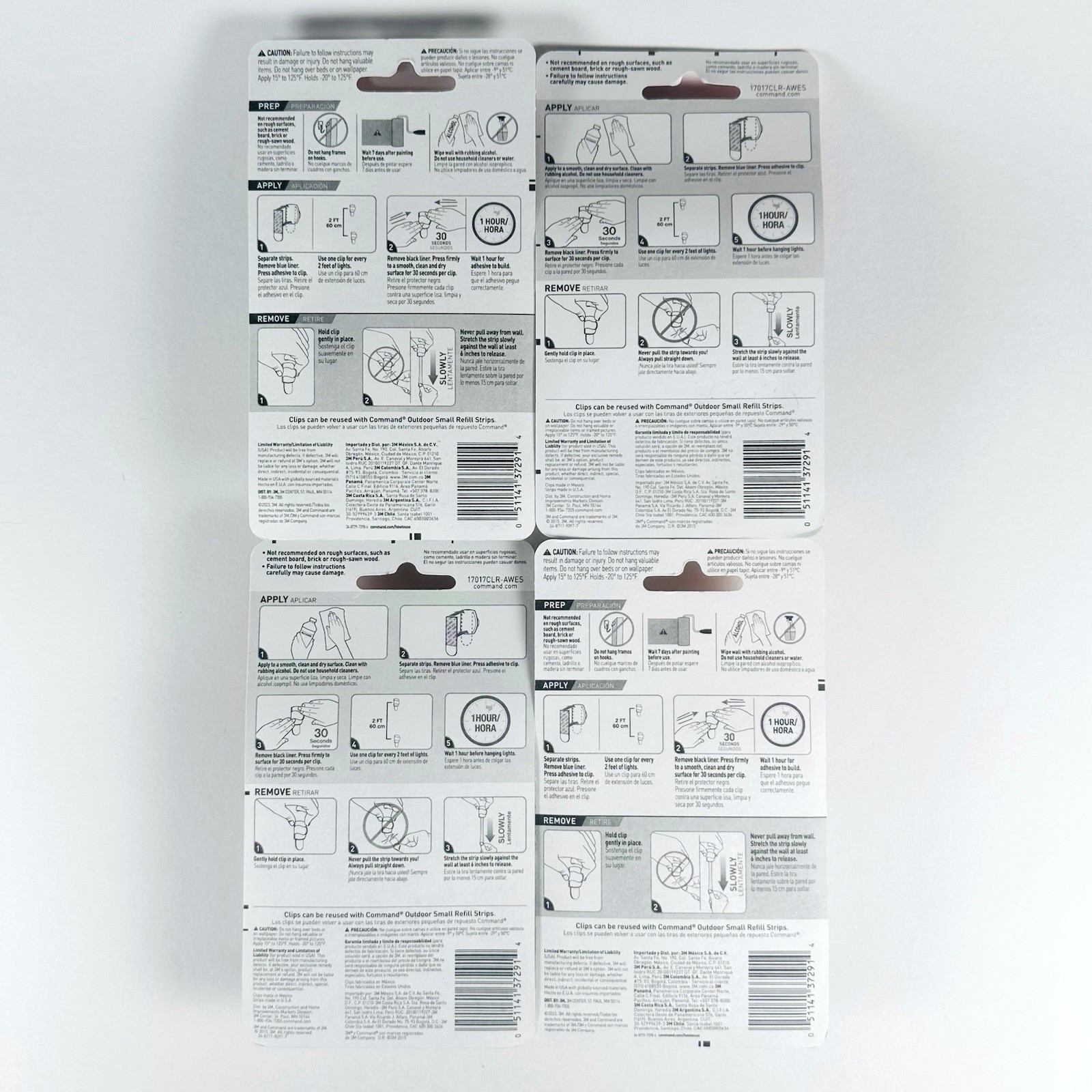 (4 Pack) 3M Command Outdoor Light Clips Damage-Free Hanging 16 Clips & 20 Strips gallery