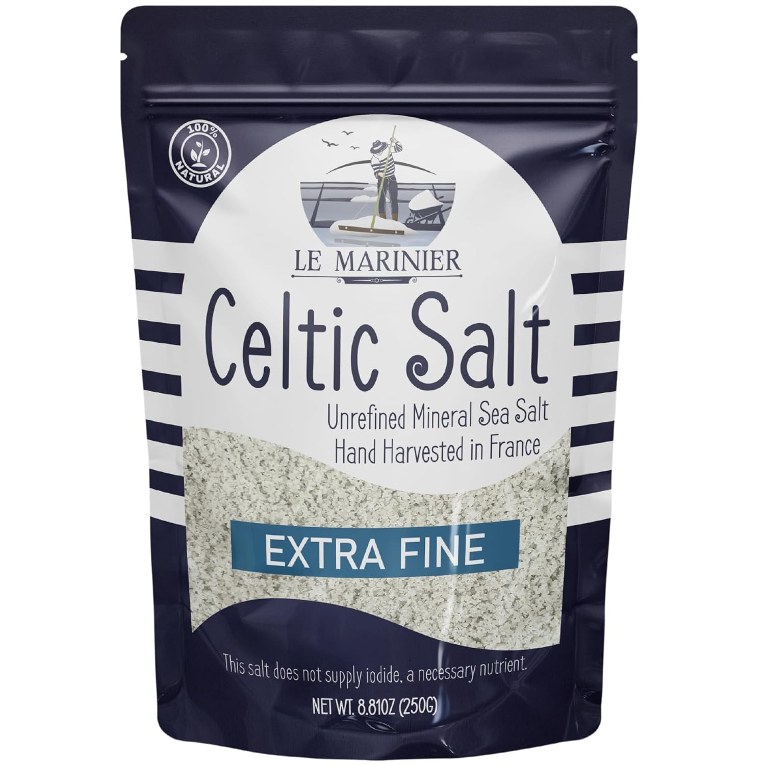Light Grey Celtic Sea Salt Natural No Additives Hand Harvested Resealable Bag gallery