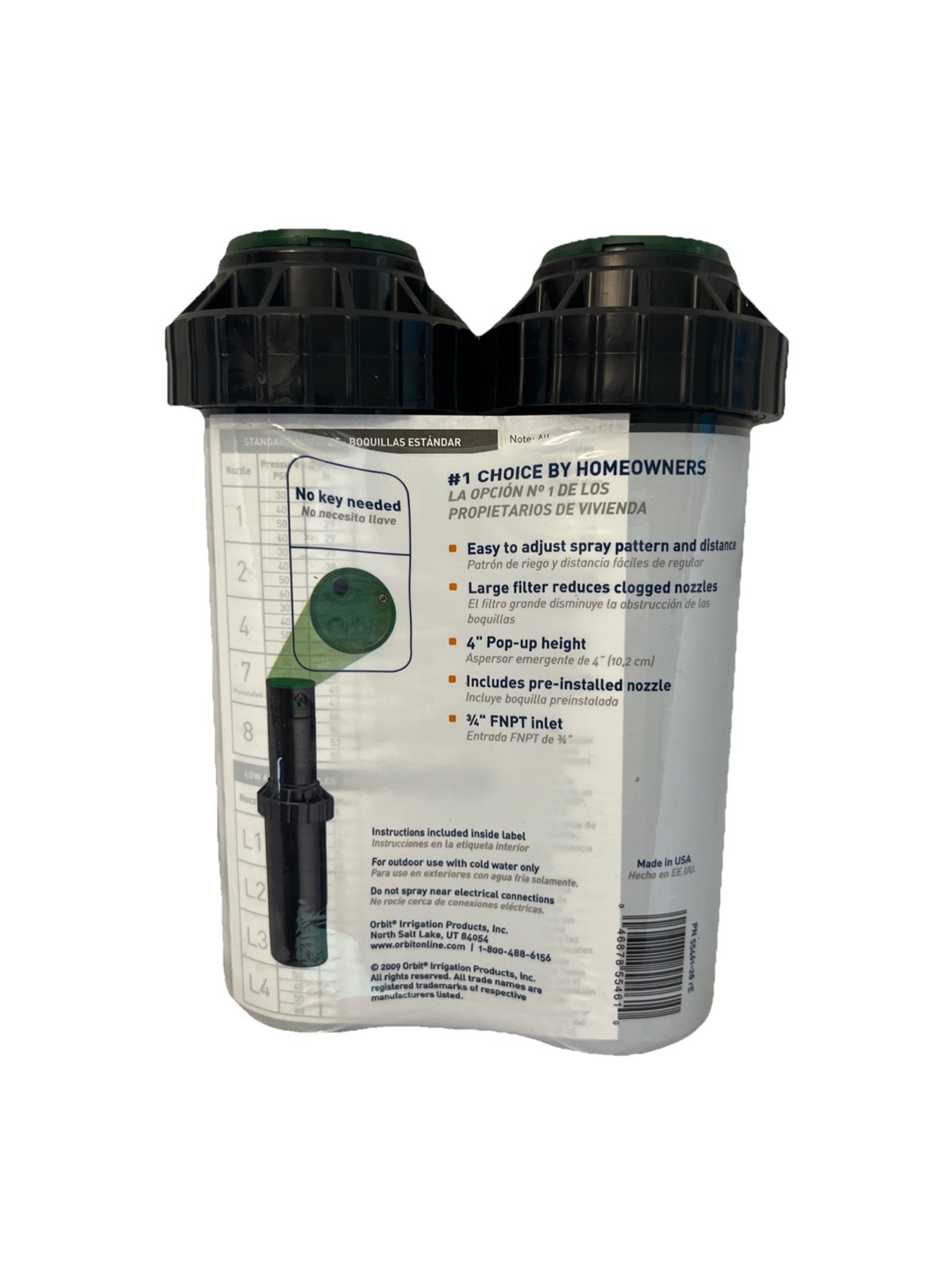 Orbit Voyager 3/4” Female Connect Gear Drive Sprinkler Dual Pack Up to 45' 55461 gallery