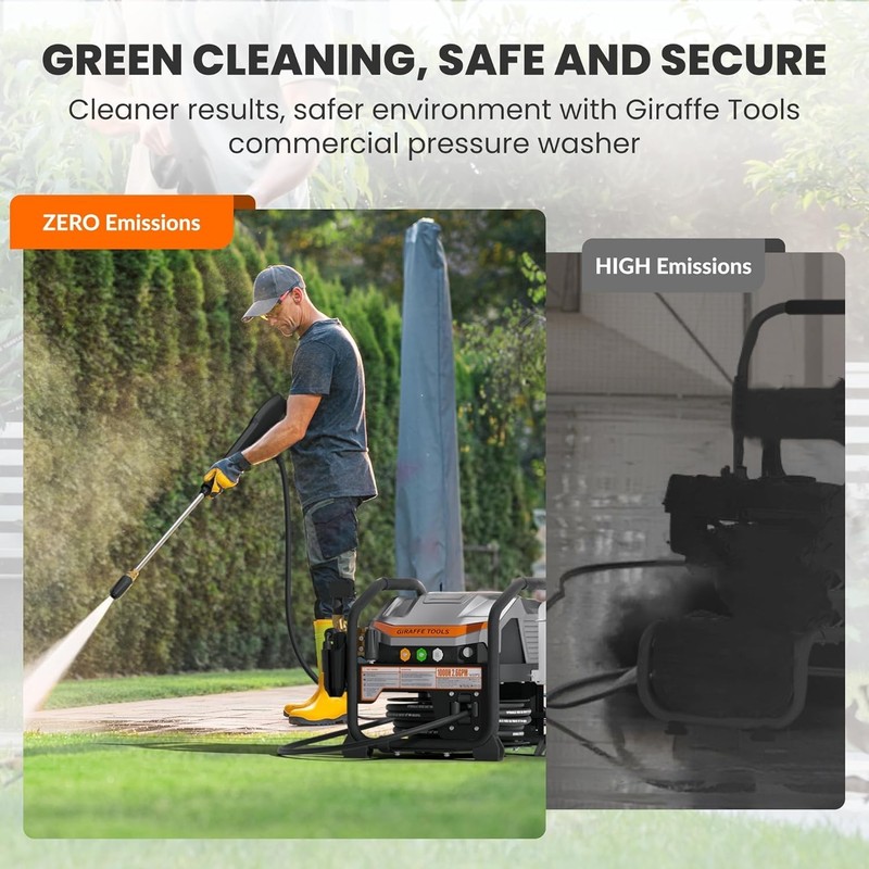 Giraffe Tools Retractable Pressure Washer Ultra Flow Max 2.6GPM Brushless Motor gallery