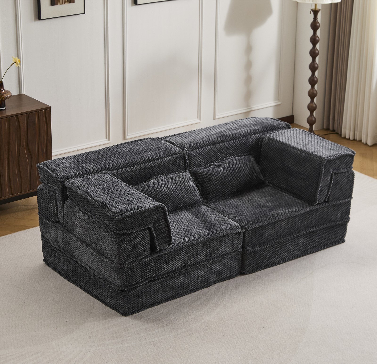 Compression Mahjong Sofa,Convertible Floor Sofa Bed,DIY Boneless Modular Sec gallery