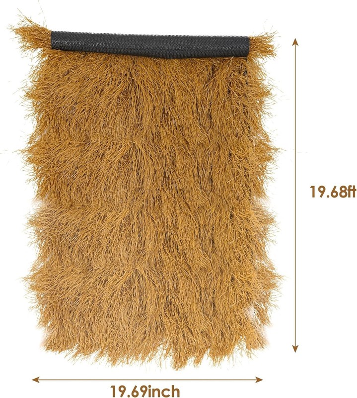 Artificial Thatch Grass Roof Roll 19.7ft x 19.7in Fireproof Waterproof Tiki Bar gallery