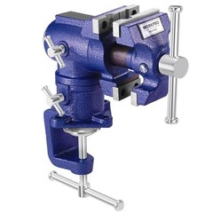 WORKPRO Portable Dual Jaws Table Vises 2.5″&1.5″ 360° Swivel Clamp-On Bench Vise