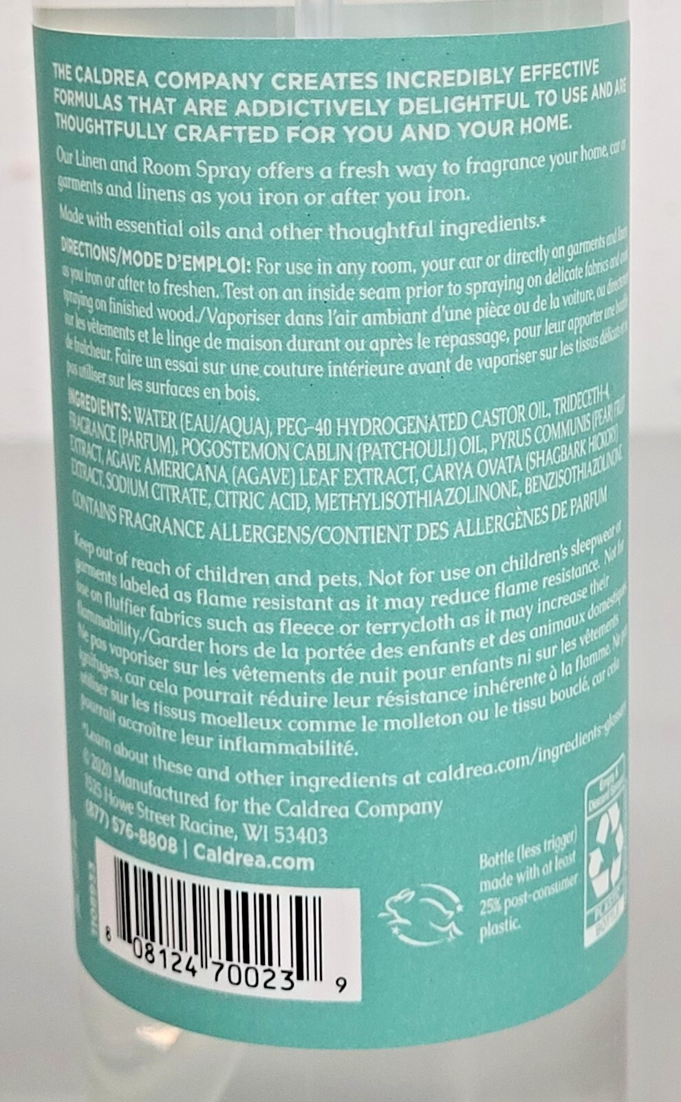 Caldrea Linen & Room Spray, PEAR BLOSSOM AGAVE - DISCONTINUED gallery