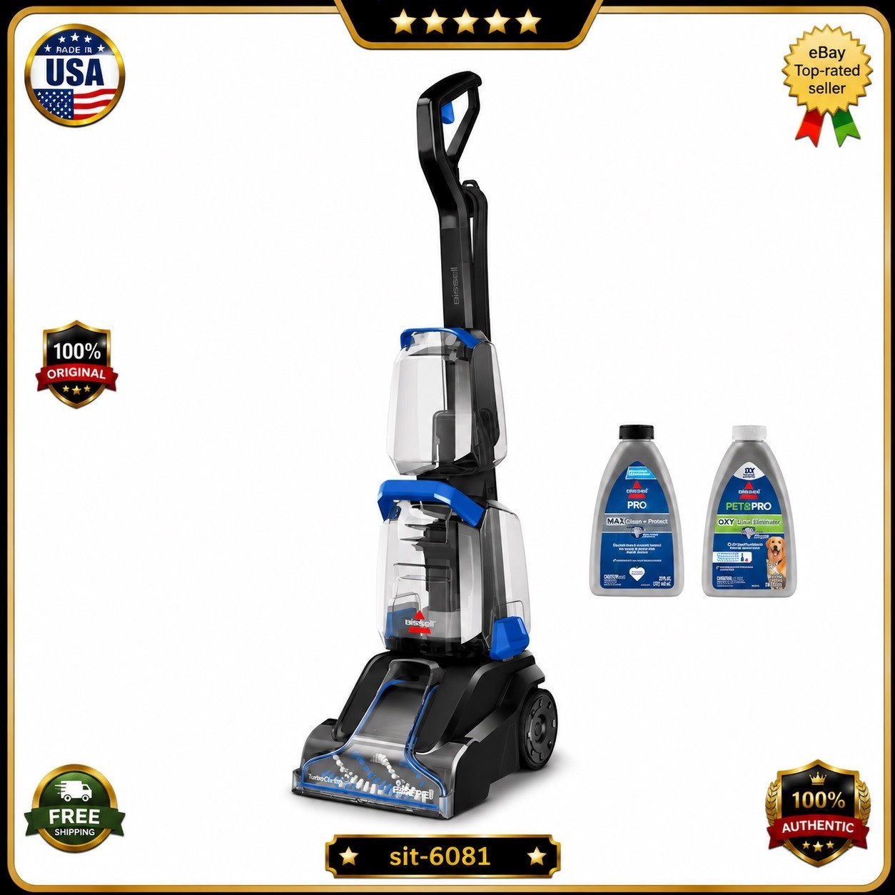 BISSELL TurboClean Upright Carpet Cleaner 3939 Pet Stain Dual Tank-New🔥❗ gallery