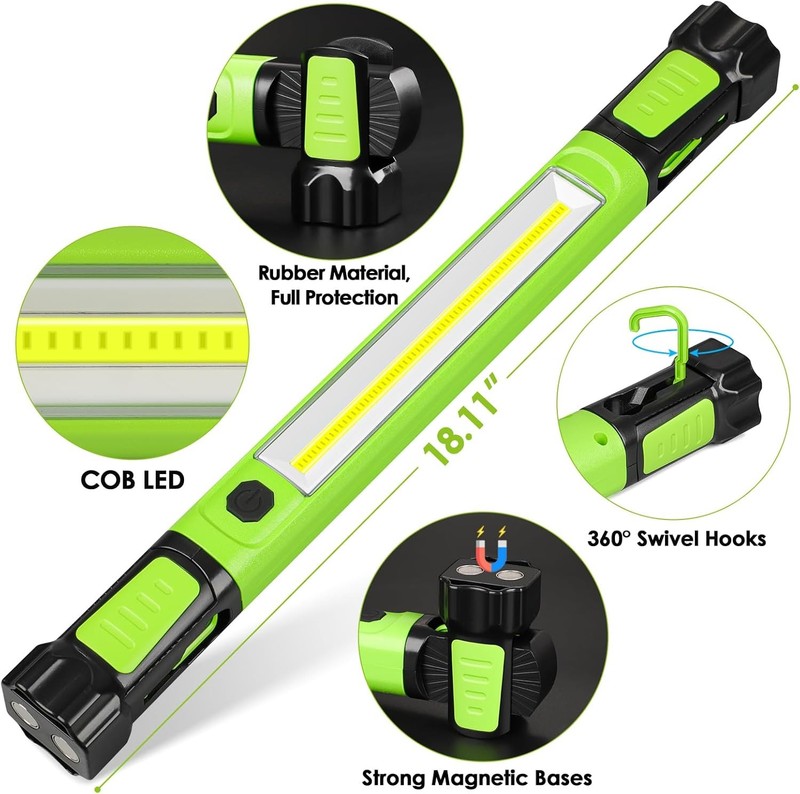 Work Light, 2500LM Bright LED Work Lights, 5200mAh Rechargeable Magnetic Underho gallery