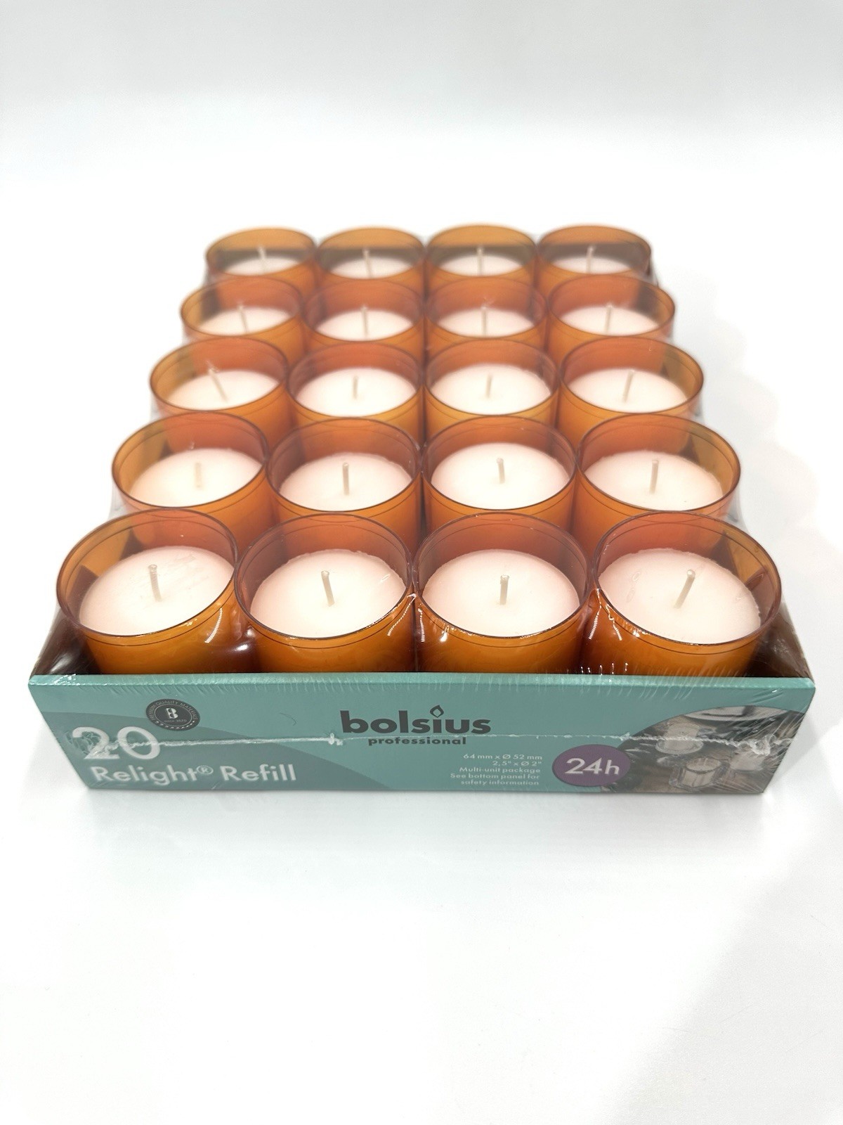 BOLSIUS Votive Candles - 20 Pack Restaurant Candles in Clear Unbreakable Plas... gallery