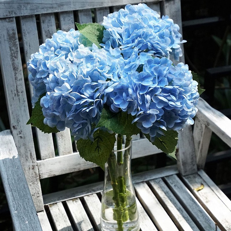 3pcs 25in Artificial Realistic Hydrangea Flowers 3D Real Touch 25in Extra Long gallery