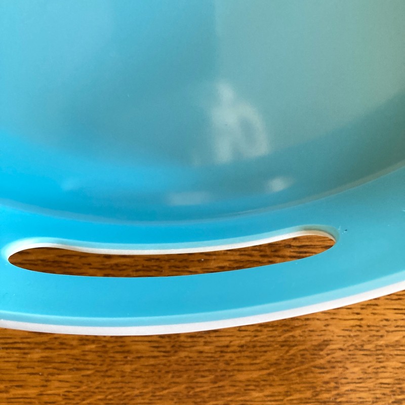 Serving Trays Set of 3 Large Nesting Style Orange Green Blue Built in Handles gallery