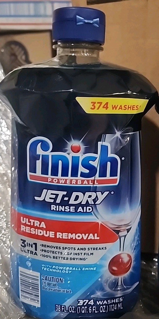 (1) Finish Jet-Dry Rinse Aid, 38 fl. oz. 374 Washes 3in1 Ultra Residue Removal gallery