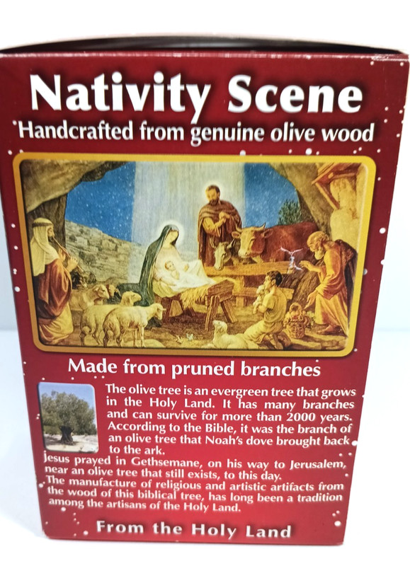 Nativity scene Handcrafted Olive Wood Christmas Figurines Holy Land gallery