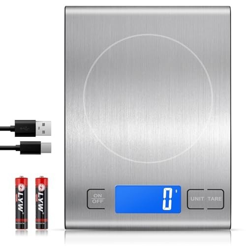 Food Scale -33lb Digital Kitchen Scale for Food Ounces Grams Rechargeable 304 gallery