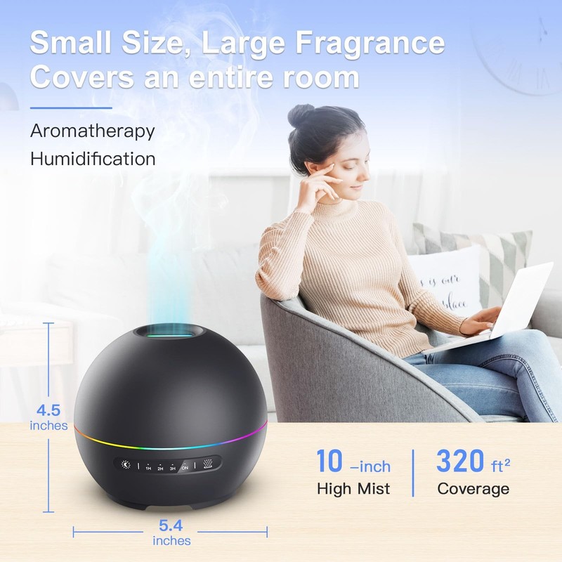 2 Pack Essential Oil Diffuser for Home - 200ml Ultrasonic Aromatherapy Diffuser gallery