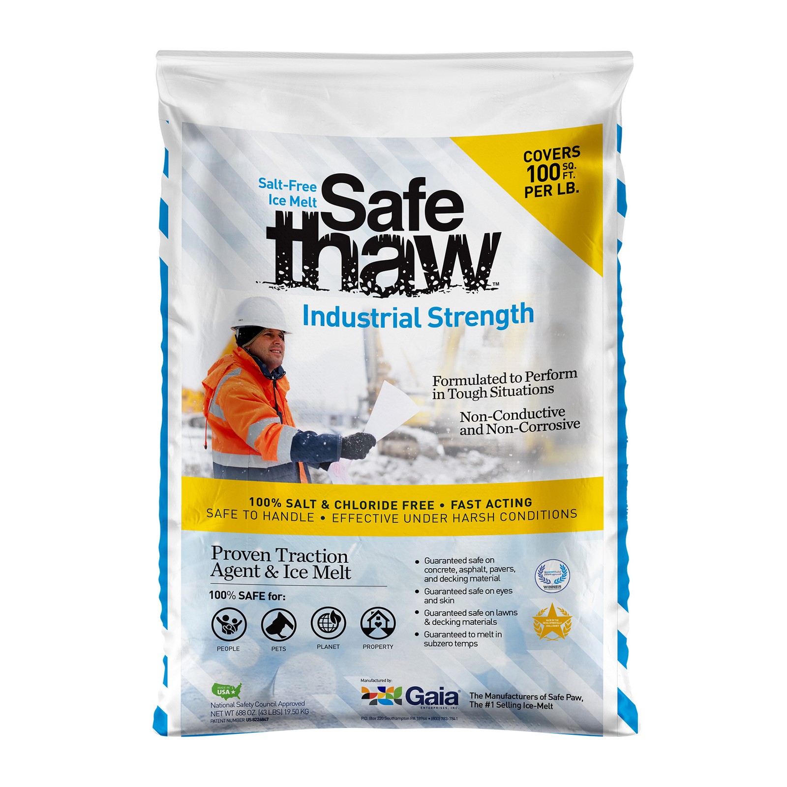 Safe Thaw Industrial Strength Salt Free Traction Agent Ice Melter, 43 Pounds gallery