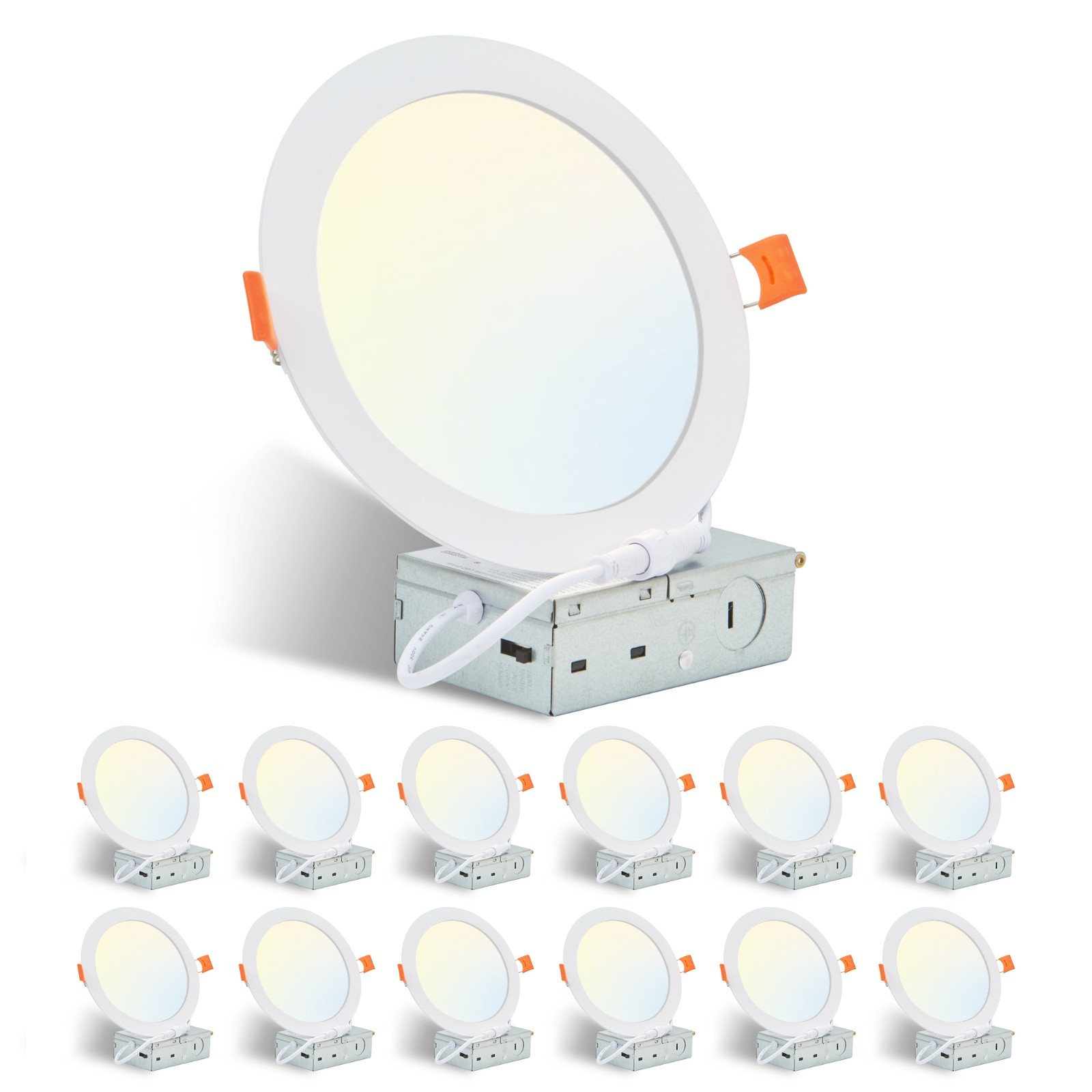 6" 12W LED Recessed Light, 12-Pack, 5CCT 2700K-5000K, 1080LM Dimmable gallery