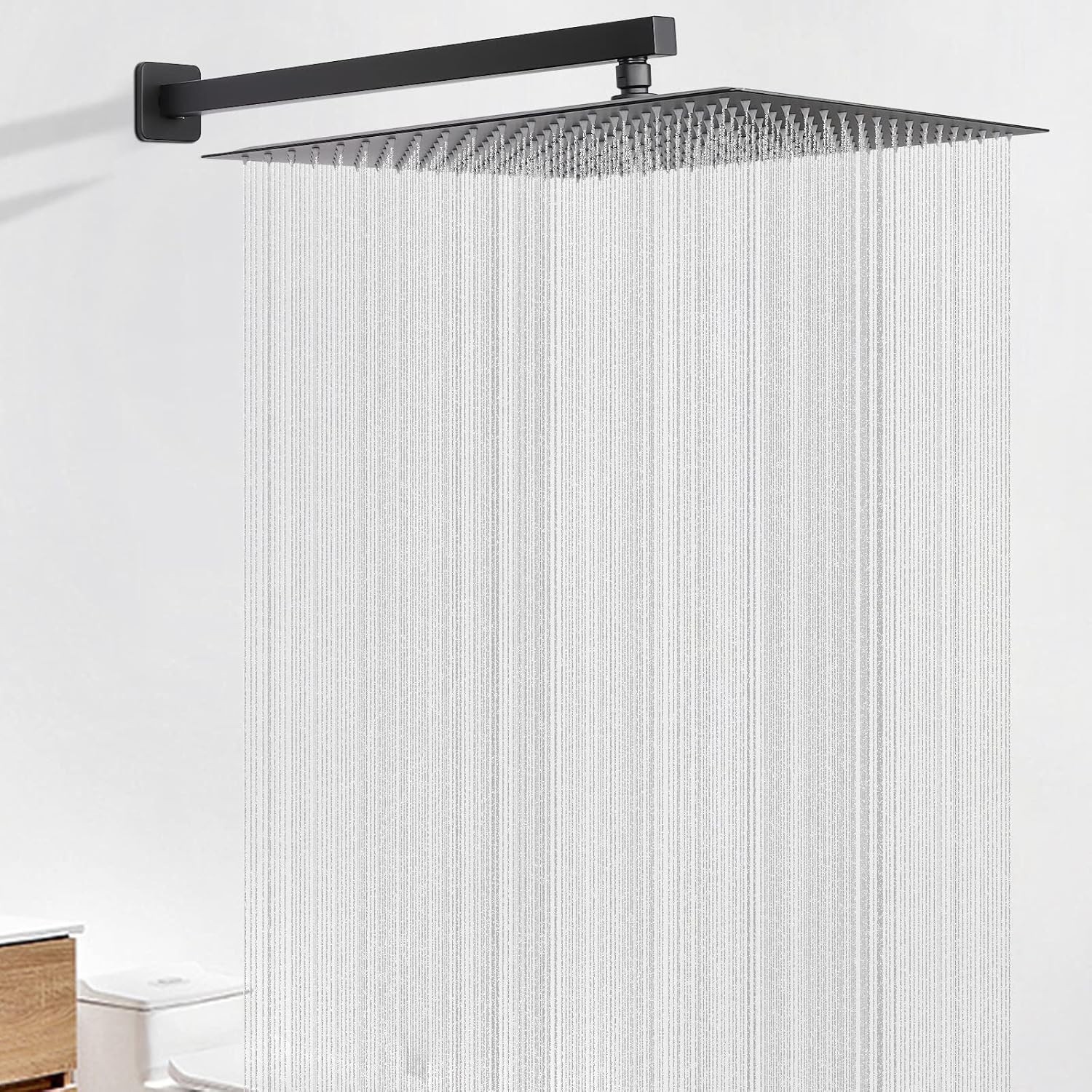 Shower Arm, Rain Shower Head Extension Extender, With Matte Black 20 Inch gallery
