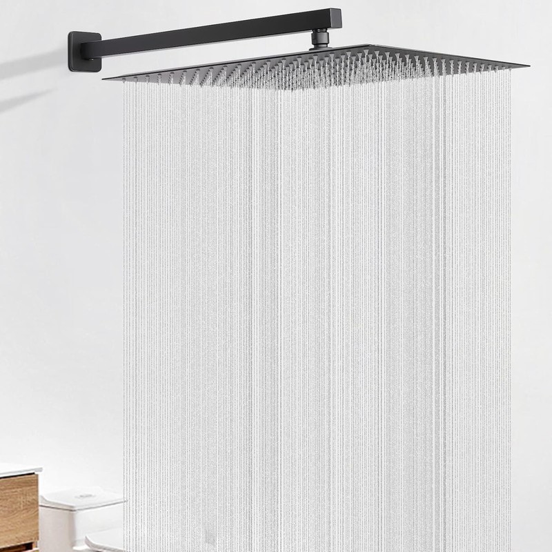Shower Arm, Rain Shower Head Extension Extender, With Matte Black 20 Inch gallery