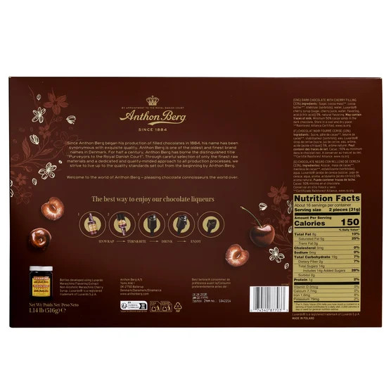 2-Pack Anthon Berg Luxardo Cherry Filled Chocolate 33-count EXP 07/06/26 gallery