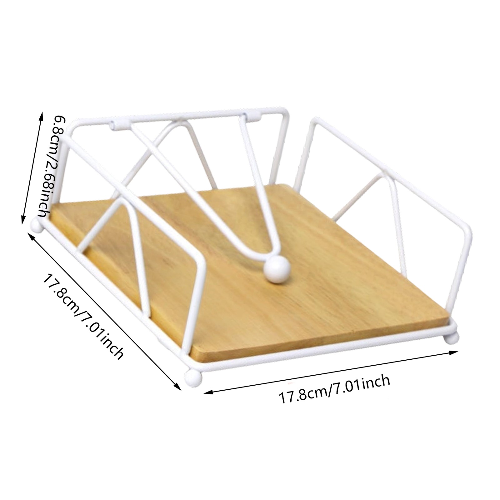 Square Napkin Holder, Table Napkin Dispenser with Weighted Arm 17.8*17.8*6.8cm gallery