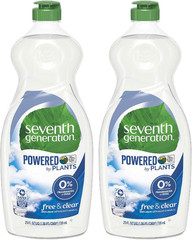 Seventh Generation Dish Liquid – 25 Oz – Free & Clear – 2 Pk