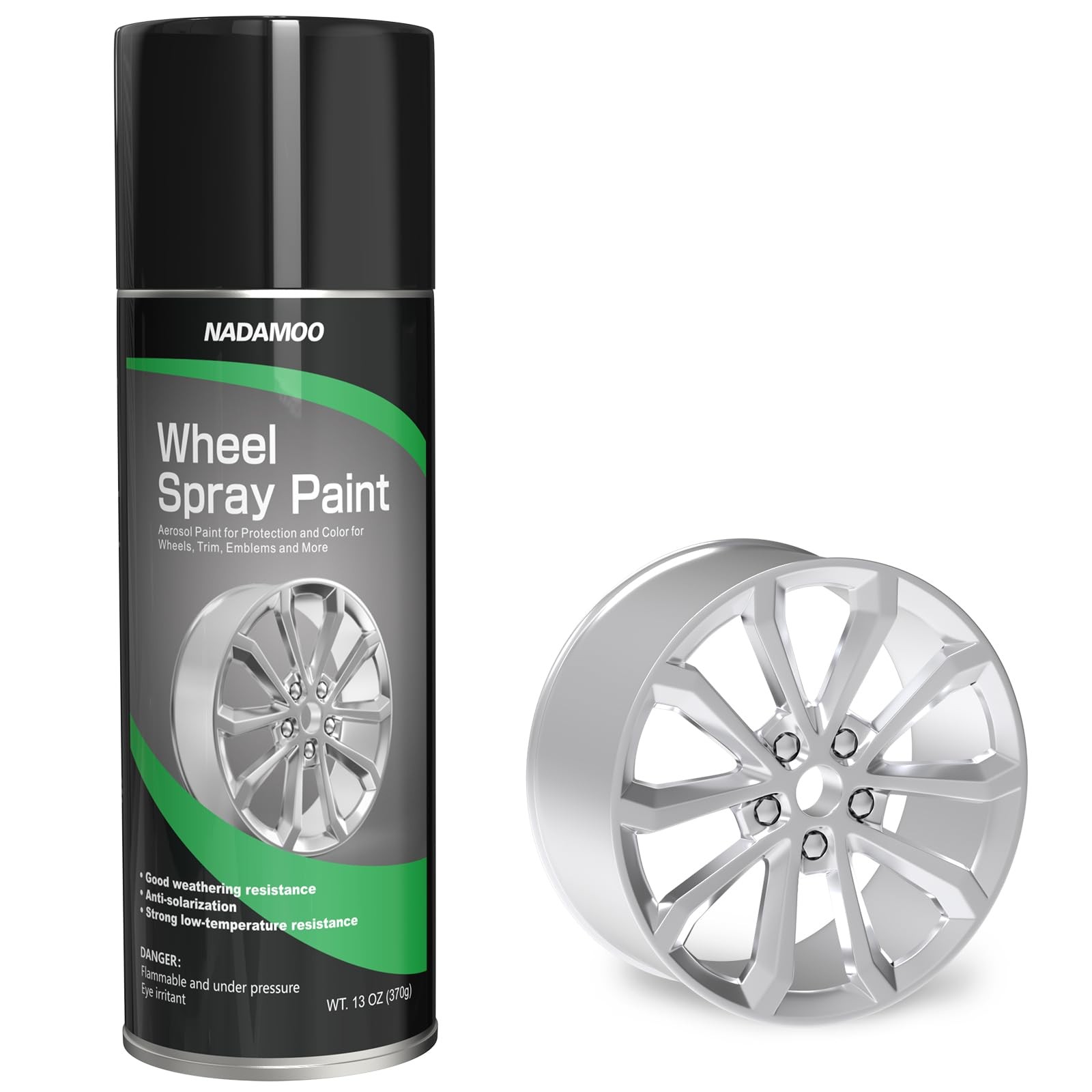 Aluminum Wheel Spray Paint Semi-gloss Aerosol Car Rim Paint for Recolor and P... gallery