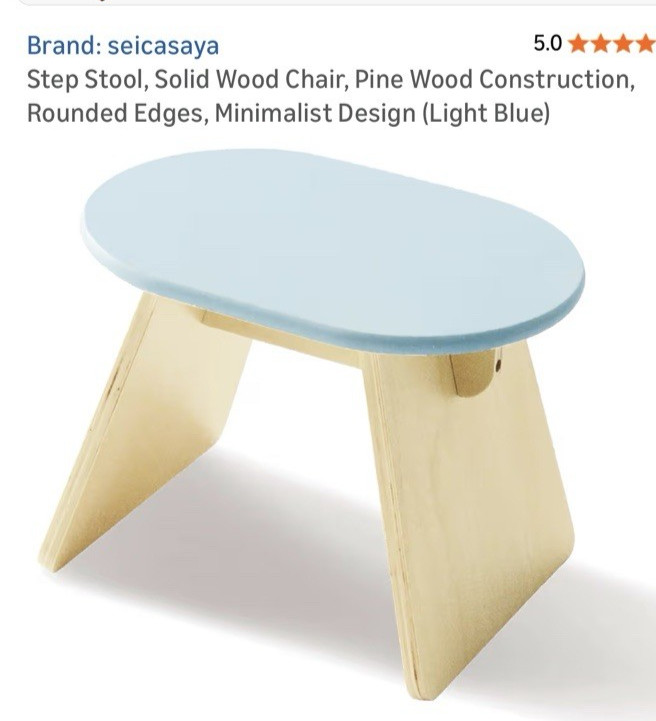 Step Stool Solid Wood Pine Wood Construction Rounded Edges Minimalist gallery