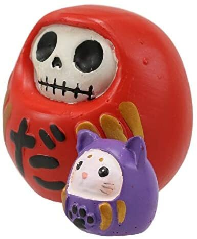 SUMMIT COLLECTION Furrybones Daruma Signature Skeleton in Red Japanese Good Luck gallery