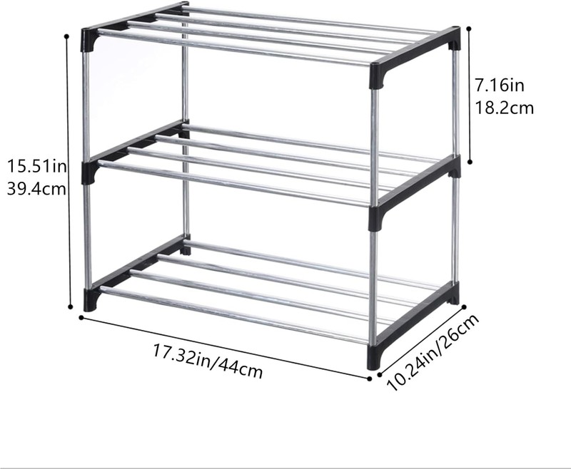 Stackable Small Shoe Rack, Entryway, Hallway and Closet Space Saving Storage gallery
